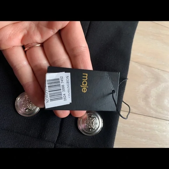 Maje High Waisted Mini Black Pencil Skirt XS unworn - Picture 7 of 9